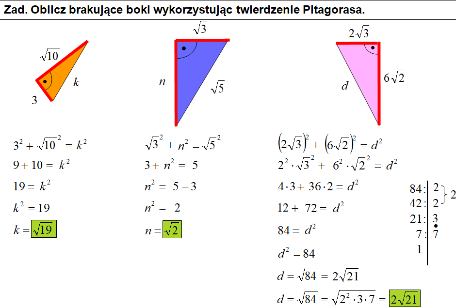 Twierdzenie pitagorasa